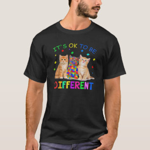 T-shirt It's Ok To Be Different Cat Autism