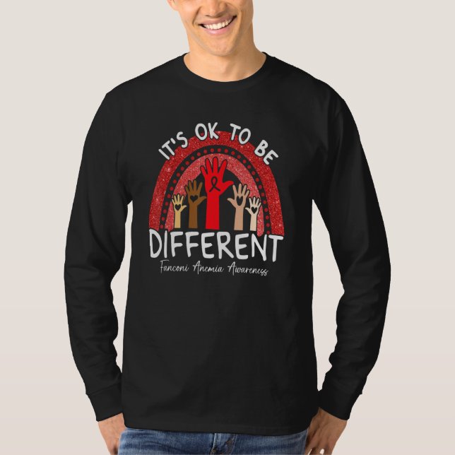 T-shirt It's Ok To Be Different Fanconi Anemia Awareness R (Devant)
