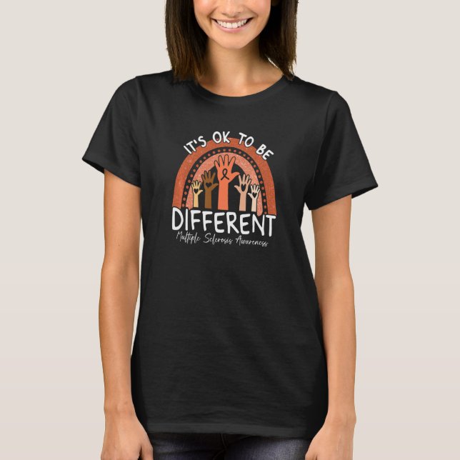 T-shirt It's Ok To Be Different Multiple Sclerosis Awarene (Devant)