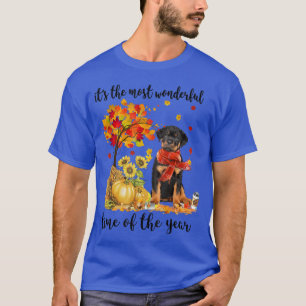 T-shirt It's The Most Wonderful Autumn Time Rottweiler Pum