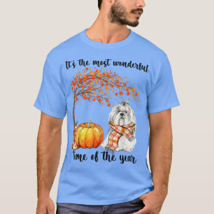 T-shirt Its The Most Wonderful Autumn Time Shih tzu Scarf 