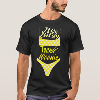 T-shirt Itsy Bitsy Teenie Weenie Polka Jaune Dot Bikini-