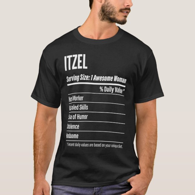 T-shirt Itzel Faits nutritionnels Servant Taille Calories (Devant)