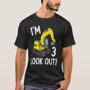 T-shirt Iu2019m 3 Look Out 3ème anniversaire Boy Construct