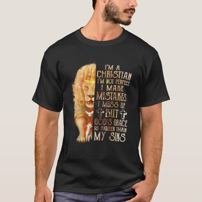 T-shirt Iu2019m A Christian Iu2019m Pas parfait Je Fabriqu (Devant)