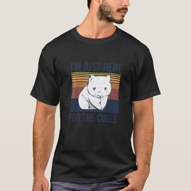 T-shirt Iu2019m Juste Ici Pour Les Cubes Pour Un Nerd Womb (Devant)