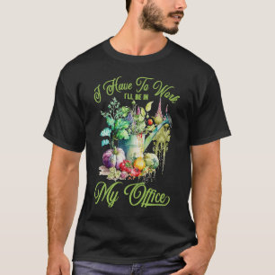 T-shirt Iu2019ve Au travail Je serai dans mon bureau aquar