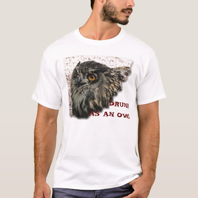 T-SHIRT IVRE COMME HIBOU (Devant)