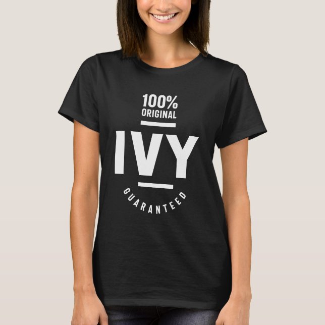 T-shirt Ivy Nom personnalisé Anniversaire Cadeau (Devant)