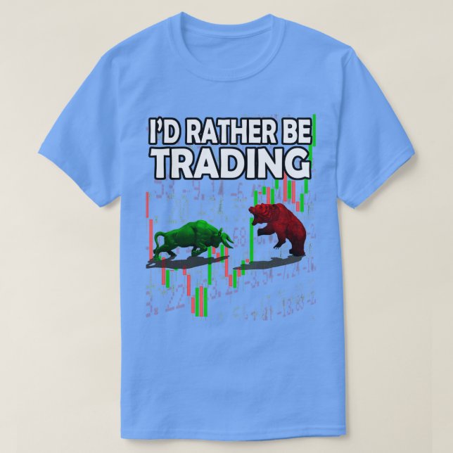 T-shirt Ix27d Plutôt Trading Bull vs Bear Stock Market (Design devant)