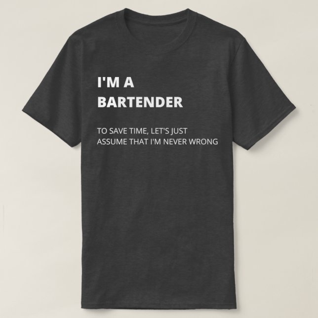 T-shirt Ix27m A Bartender Bartender Memes Quality Design (Design devant)