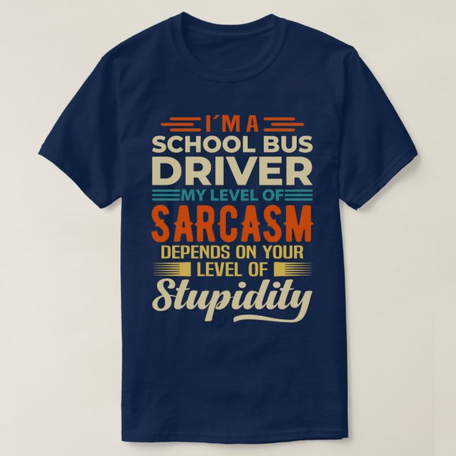 T-shirt Ix27m A Conducteur De Bus Scolaire 3 (Design devant)