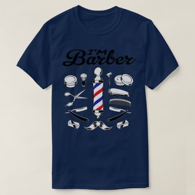 T-shirt ix27m barbier Chemise Barbier Barbier Barbier Drôl (Design devant)