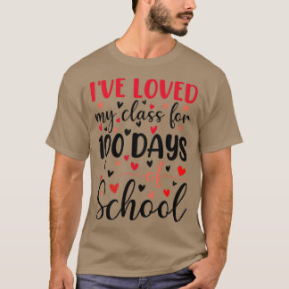 T-shirt Ix27ve A Aimé Ma Classe Pour 100 Jours D'École Pou