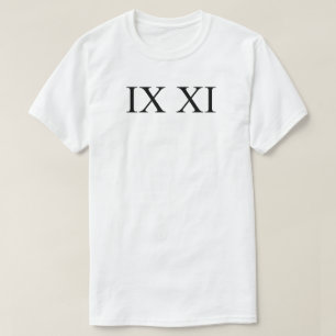 T-shirt IX XI (chiffres romains 9 11)