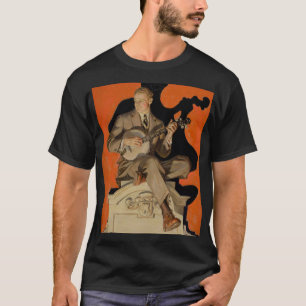 T-shirt J.C. Leyendecker Joueur de banjo 1920 Art déco Art