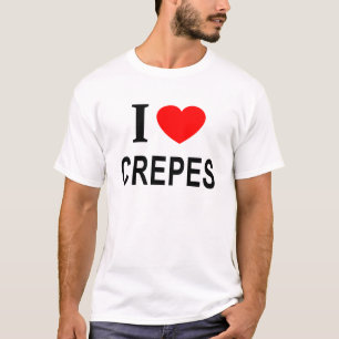 T-SHIRT J'❤️ LES CRÈPES J'AIME LES CRÊPES DU COEUR