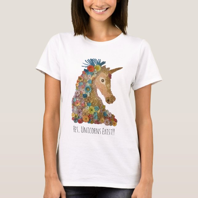 T - Shirt - ja existieren Unicorns!! (Vorderseite)