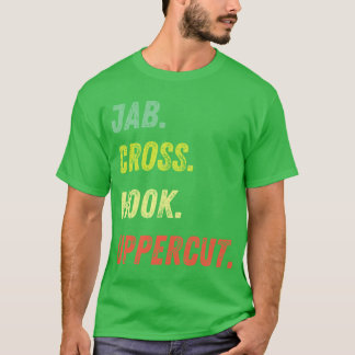 T-shirt Jab Cross Hook Uppercut Unis retro