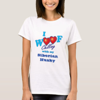 T-shirt J'aboie le chien de traîneau sibérien