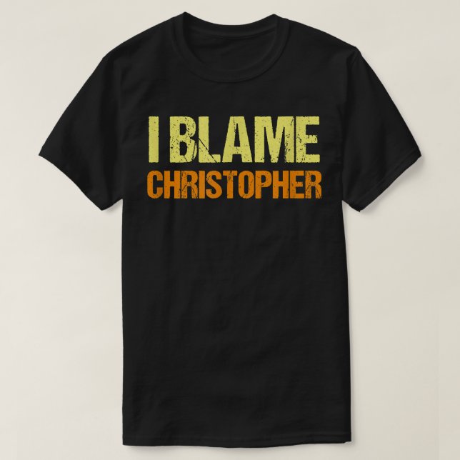 T-shirt J'accuse Christopher Funny Friends Humour Buddy Kn (Design devant)