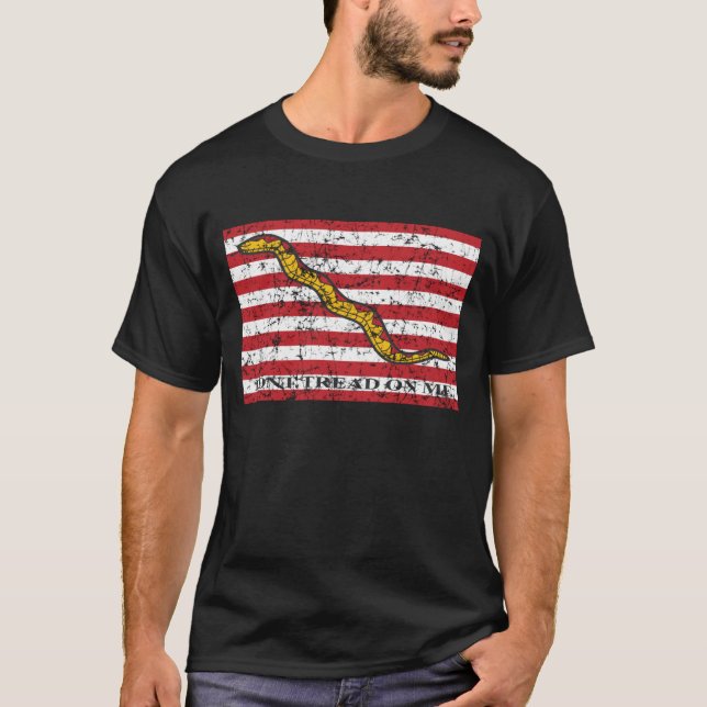 T-shirt Jack Dont Jack Dont Tread On Me Drapeau (Devant)