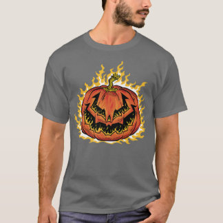 T-shirt Jack-o'-lantern Cool Citrouille Halloween avec fla