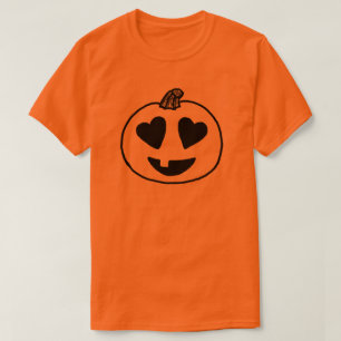 T-shirt Jack-o'-lantern Emoji yeux coeur émoji halloween