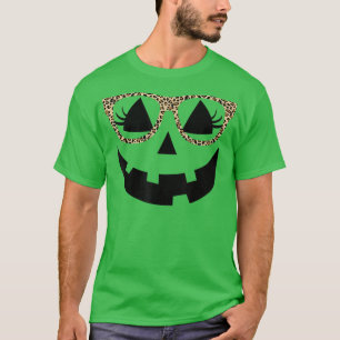 T-shirt Jack-o'-lantern Face Citrouille Hallowen Empreinte