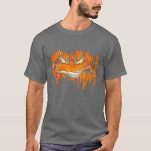 T-shirt Jack-o'-lantern Face de Citrouille sculpté de peur