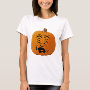 T-shirt Jack o' Lantern face effrayé, Citrouille d'Hallowe