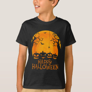 T-shirt Jack-o'-lantern Face Joyeux Halloween Citrouilles