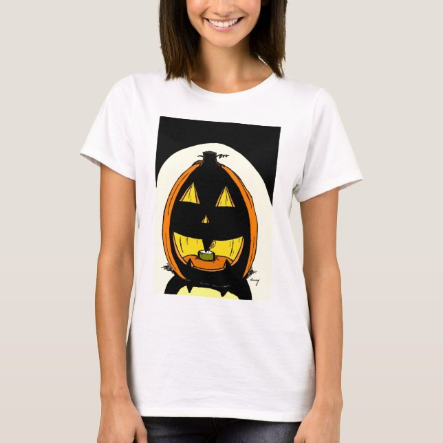 T-shirt Jack o' Lantern Femen Spaghetti Tank (Devant)