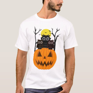 T-shirt Jack-o'-lantern & Owls