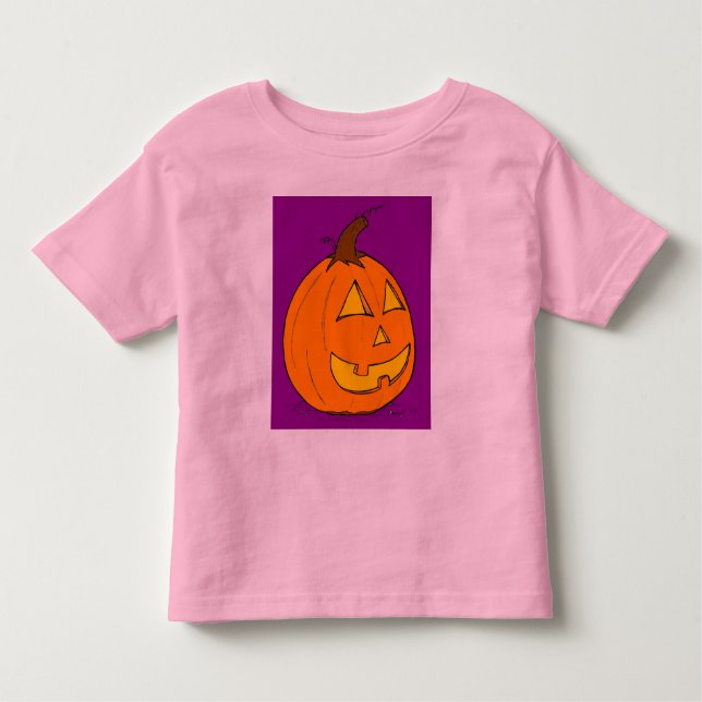 T-shirt Jack o' Lantern violet pour jeunes pousses (Devant)