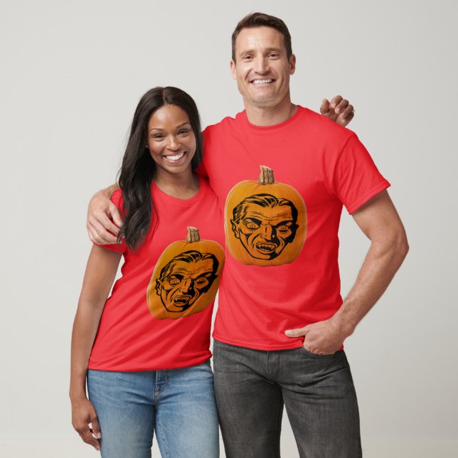 T-shirt Jack O"Lanterne Vampire Face Halloween Unisex (Unisexe)