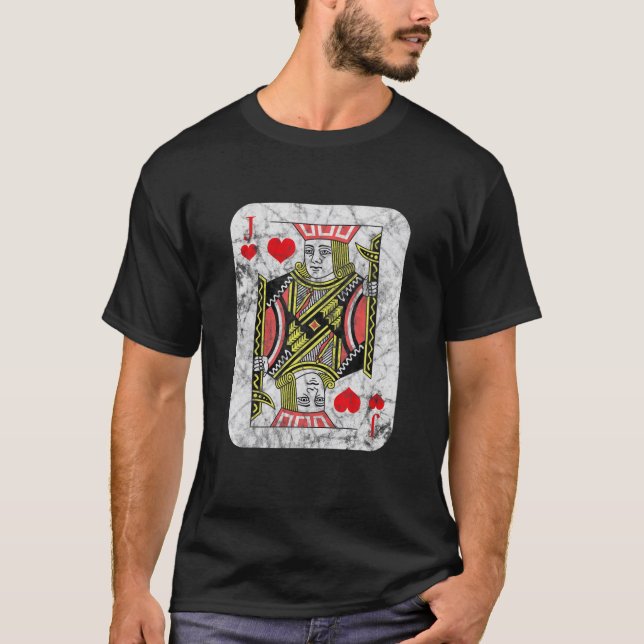 T-shirt Jack Of Hearts Jouer Carte Deck Poker Lover (Devant)
