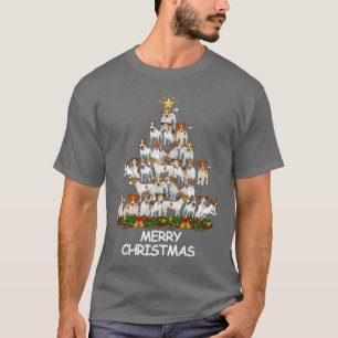 T-shirt Jack Russell Christmasree Joyeuse fille de Noël