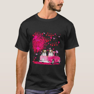 T-shirt Jack Russell Couple Camion Joyeuse Saint-Valentin 