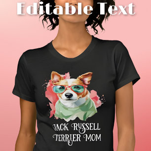 T-shirt Jack Russell Terrier Chien Maman Lunettes de solei