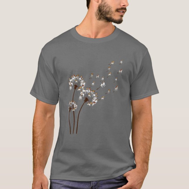 T-shirt Jack Russell Terrier Dandelion Amoureux de les chi (Devant)
