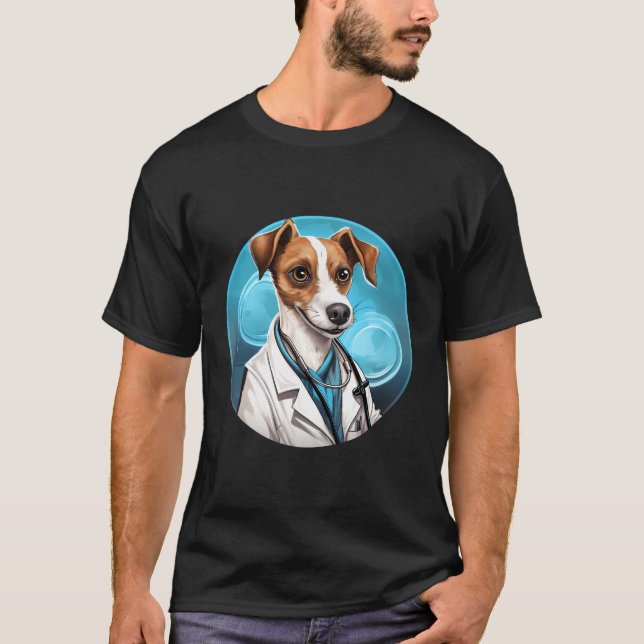 T-shirt Jack Russell Terrier Docteur Profession de chien d (Devant)