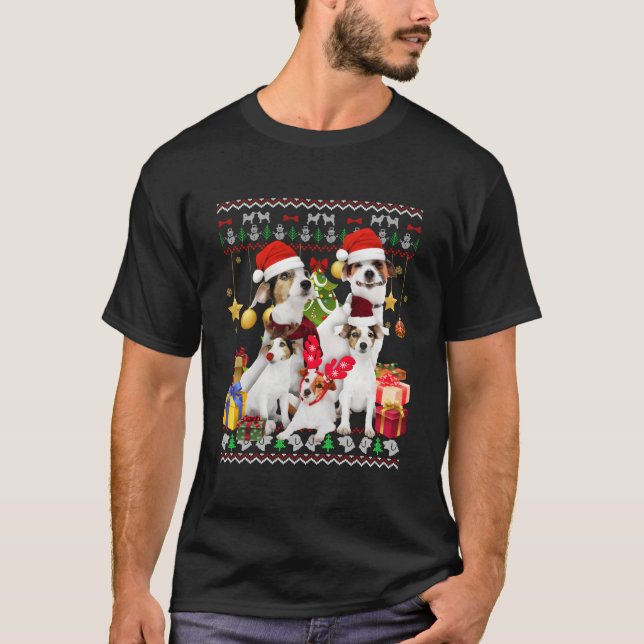 T-shirt Jack Russell Ugly Père Noël (Devant)