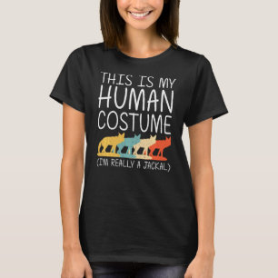 T-shirt Jackal Halloween Costume humain Coyote Wolf Easy D