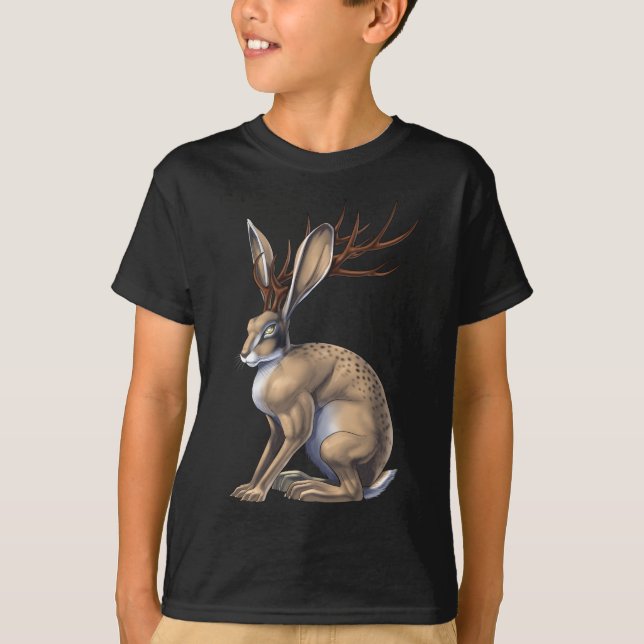 T-shirt Jackalope Cryptid Animal (Devant)