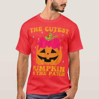 T-shirt JackOLantern Citrouille Halloween Unicorn fille To
