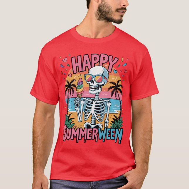 T-shirt Jackolantern de pastèque d'été Joyeux Summerween S (Devant)