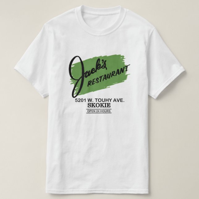 T-shirt Jack's Restaurant, Skokie, Illinois (Design devant)