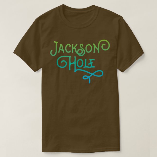 T-shirt Jackson Hole Wyoming Design typographique  (Design devant)
