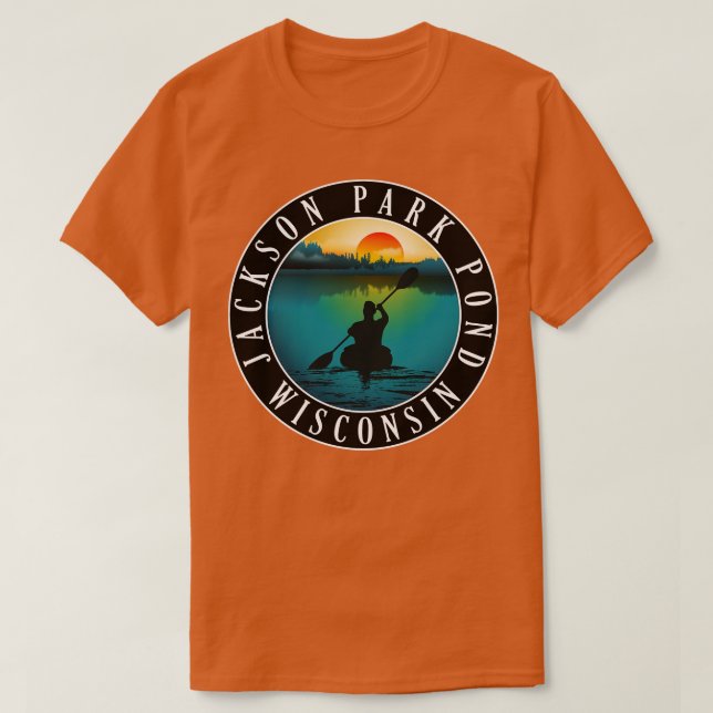 T-shirt Jackson Park Pond Wisconsin Kayaking (Design devant)